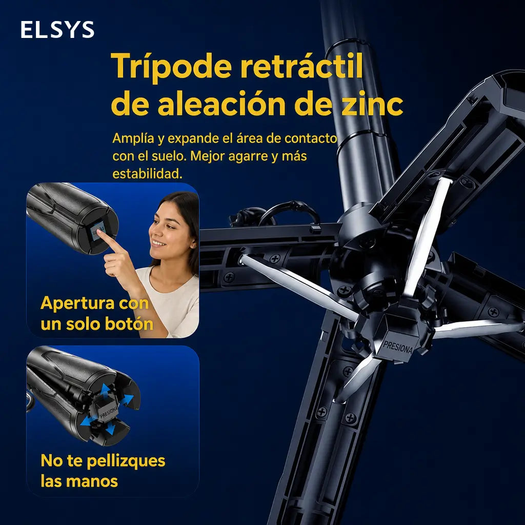 Tripié selfie 3 en 1 mini con control Bluetooth 5.2 desmontable para vlogs, fotos grupales y lives con celular iPhone y Android