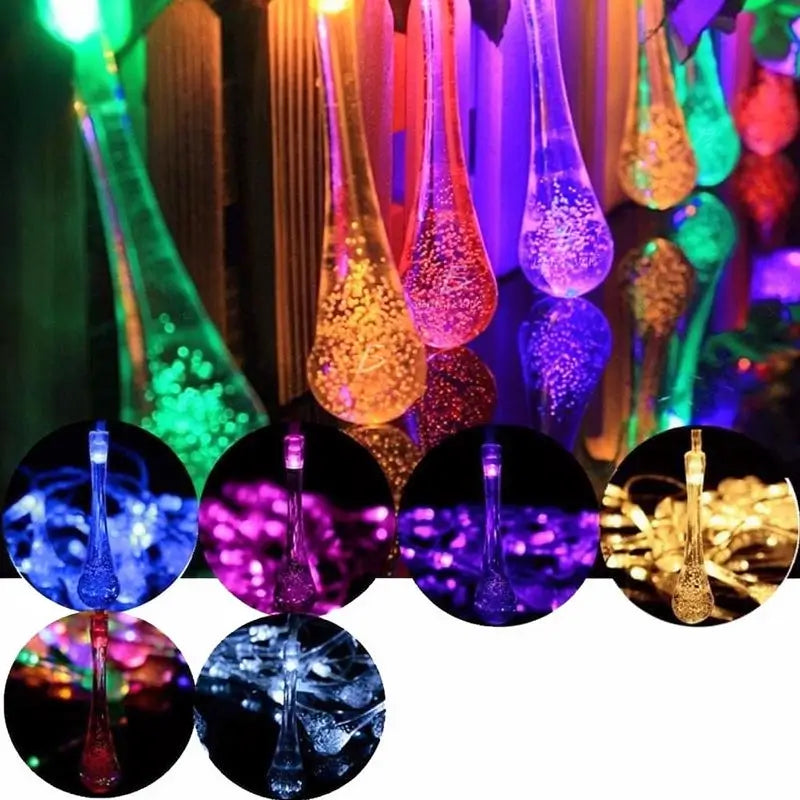 Serie de Luces LED Solares para Exterior de 3m con 20 LEDs, Impermeable IP65, 8 Modos de Iluminación para Jardín y Terraza (Color Surtido)