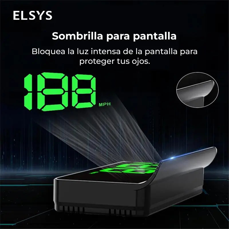 Pantalla HUD GPS para auto con velocímetro digital K1, brillo automático y conexión USB para carro, moto y camión universal diario