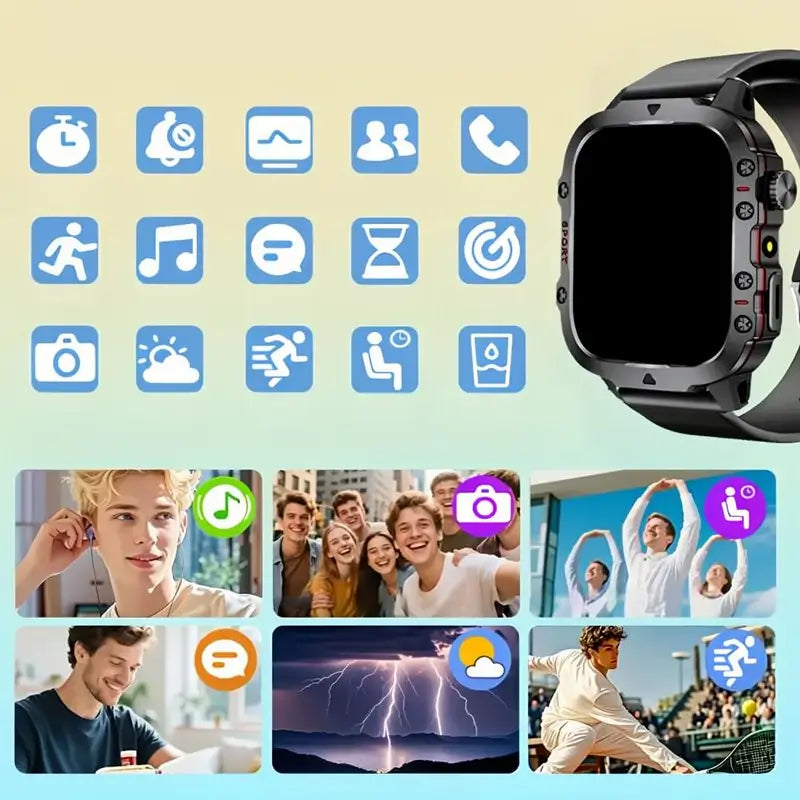 Nuevo Smartwatch para Hombre y Mujer, Llamadas Inalámbricas y SMS, Múltiples Modos Deportivos, Monitor de Actividad Física, Compatible con iPhone y Android