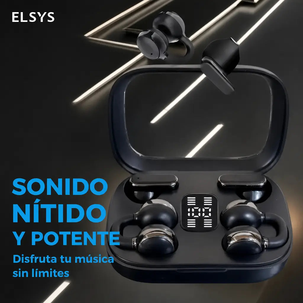 Auriculares inalámbricos Bluetooth 5.4 2 en 1 con modo in-ear y clip-on para música, llamadas claras y gaming sin cables diario