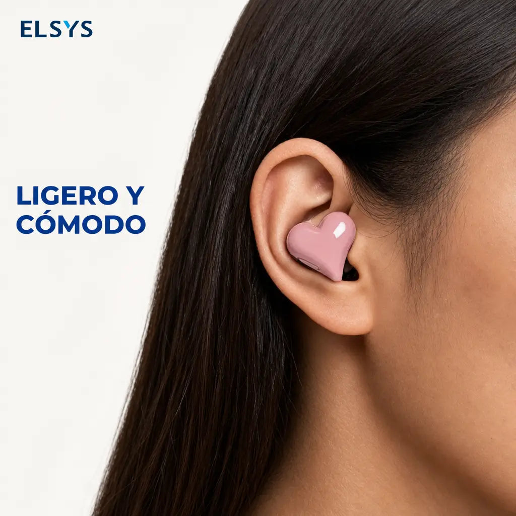 Audífonos inalámbricos en forma de corazón con cancelación de ruido Bluetooth 5.3 para música, llamadas y gaming diario en celular con estilo