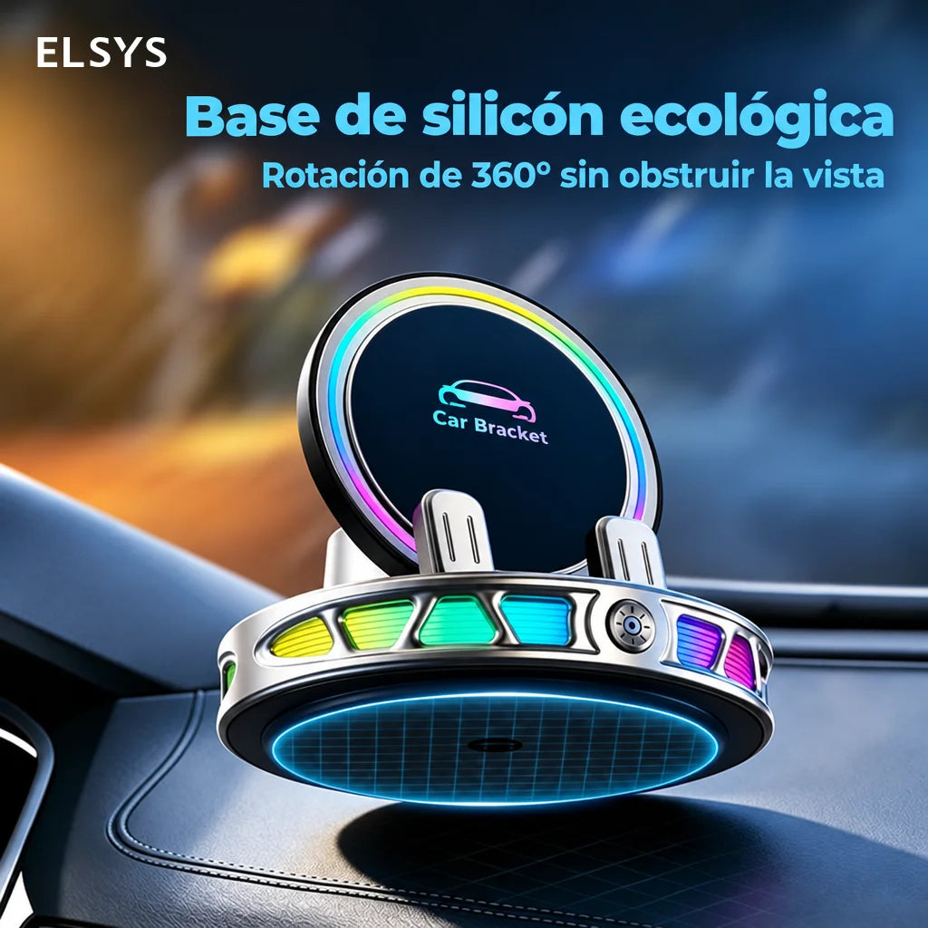 Soporte para auto 360° con carga inalámbrica