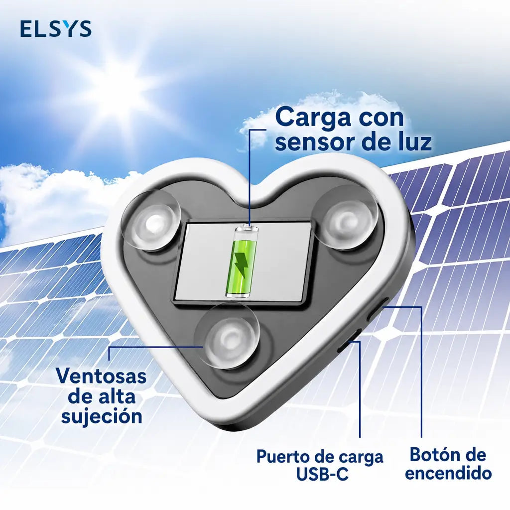 Luz LED neón solar en forma de corazón para pilar C, decoración interior inalámbrica para personalizar tu auto moderna y ecológica