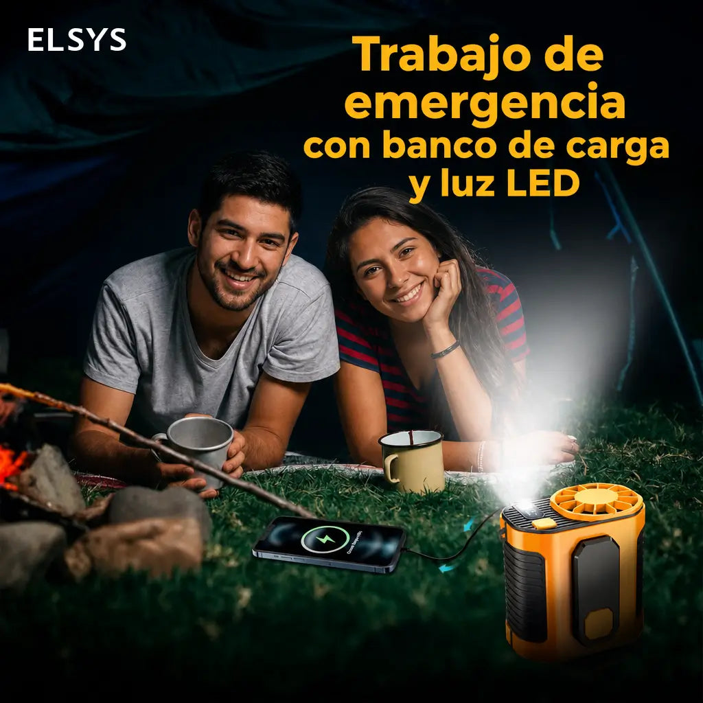 Ventilador personal manos libres con 10 velocidades, motor brushless y carga USB-C para obra, jardín, bici y camping en días calurosos