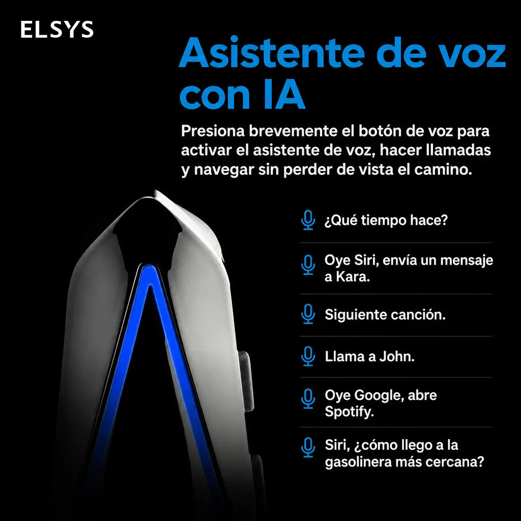Audífono Bluetooth 5.4 manos libres para casco de moto con micrófono rígido, IP66 y batería 1000 mAh para rutas en solitario