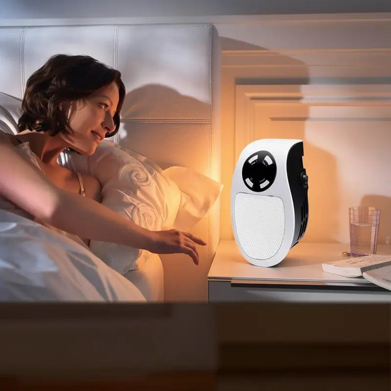 Calentador Eléctrico de Pared para Espacios Pequeños y Cuarto de Mascotas, Calefactor Compacto con Control Remoto, Termostato Ajustable, Temporizador y Pantalla LED, Ideal para Baño