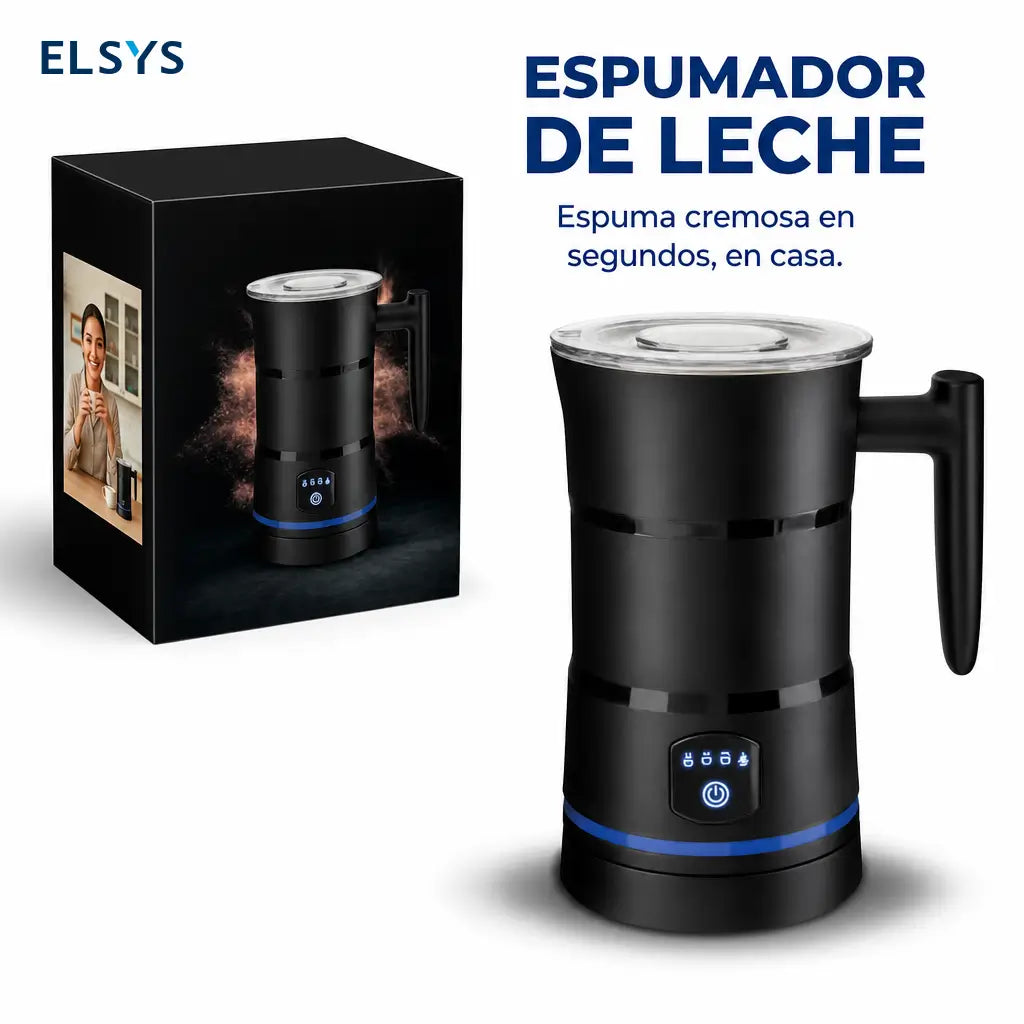 Espumador de leche compacto y silencioso con calentamiento para preparar lattes, capuchinos, chocolate caliente y bebidas en oficina sin complicaciones diarias