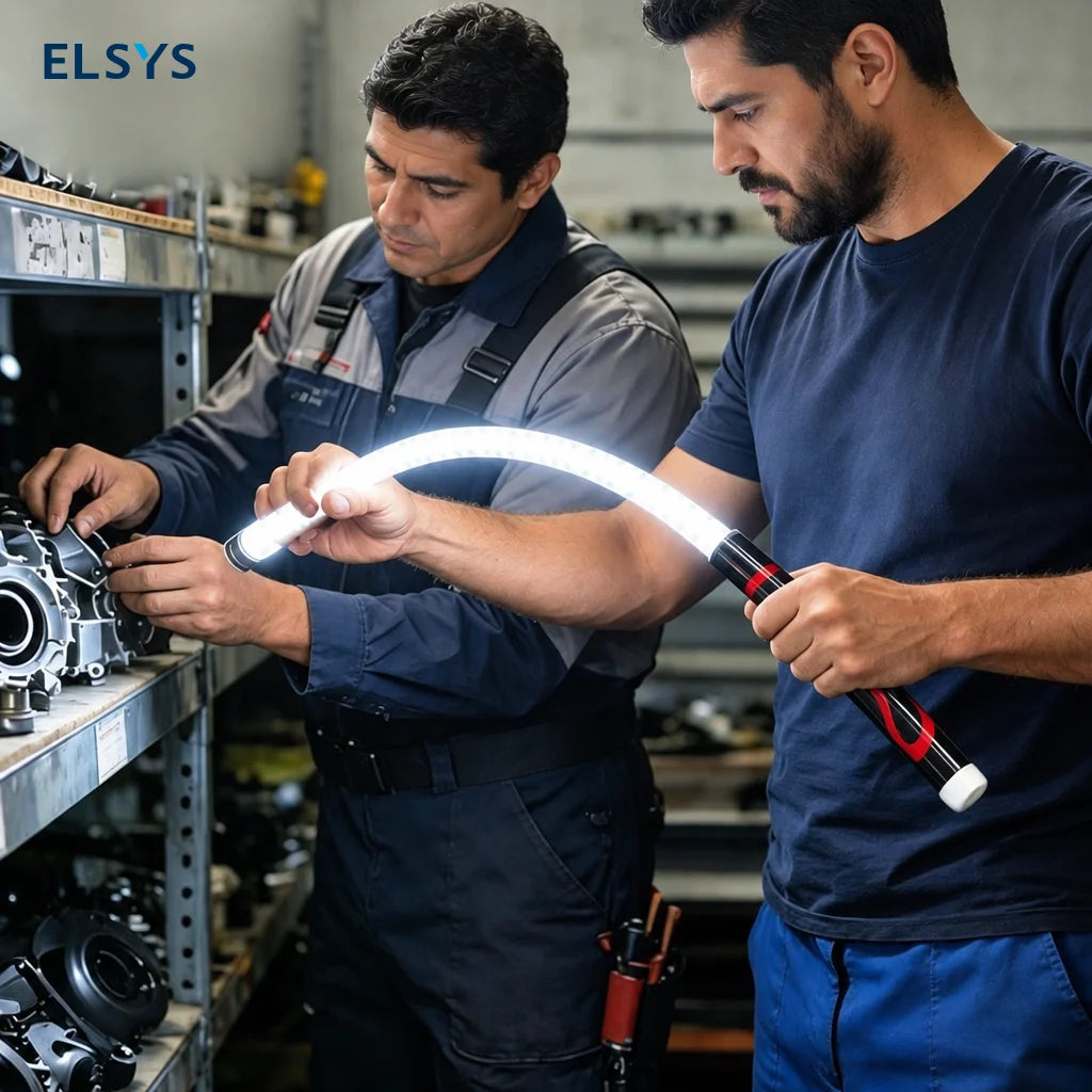Lámpara de trabajo flexible con imán y 3 intensidades