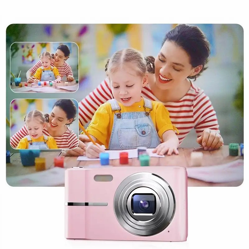 Cámara Digital FHD 1080P con Tarjeta SD, Zoom Digital 16X, Mini Cámara Portátil para Adolescentes y Estudiantes, Cámara Compacta para Regalo y Gadgets Tecnológicos