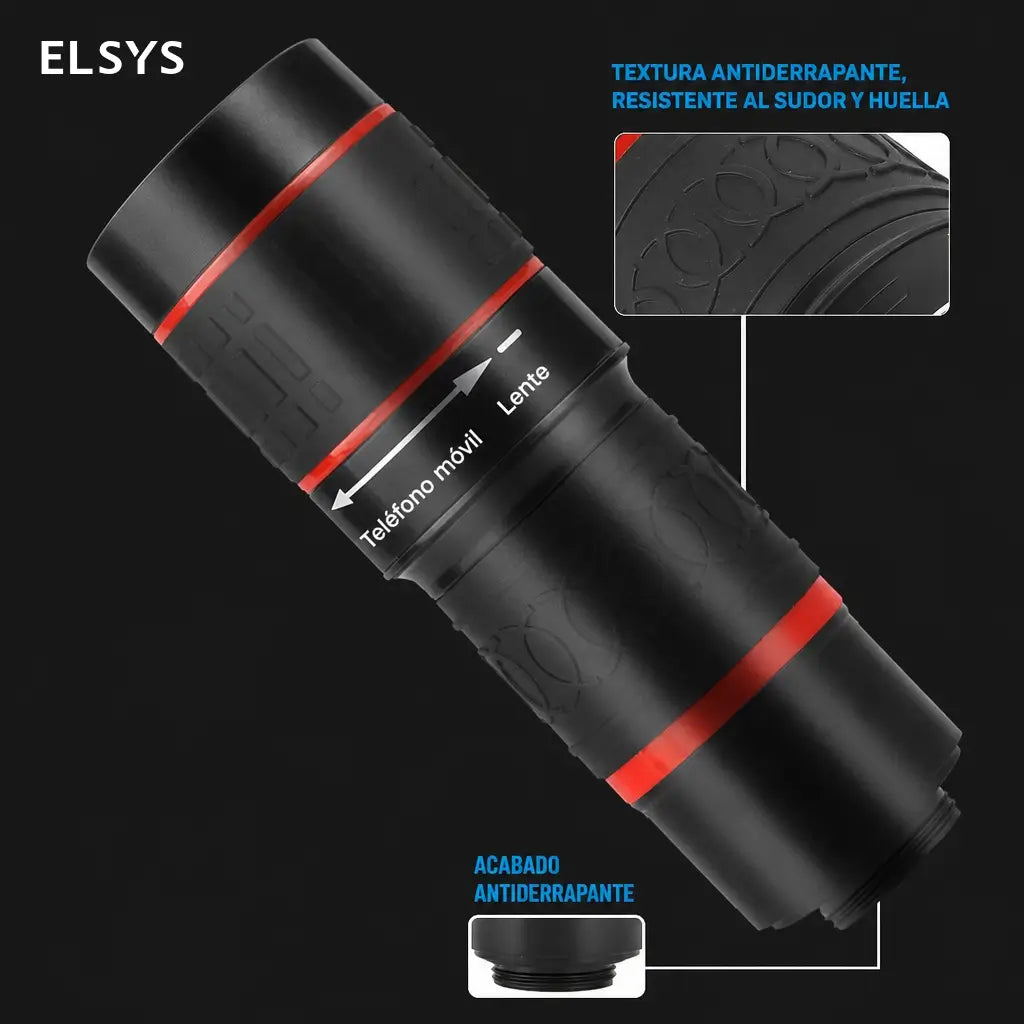 Lente telefoto 28X-36X para celular con clip universal para fotos y videos HD en conciertos, viajes, aves y paisajes lejanos