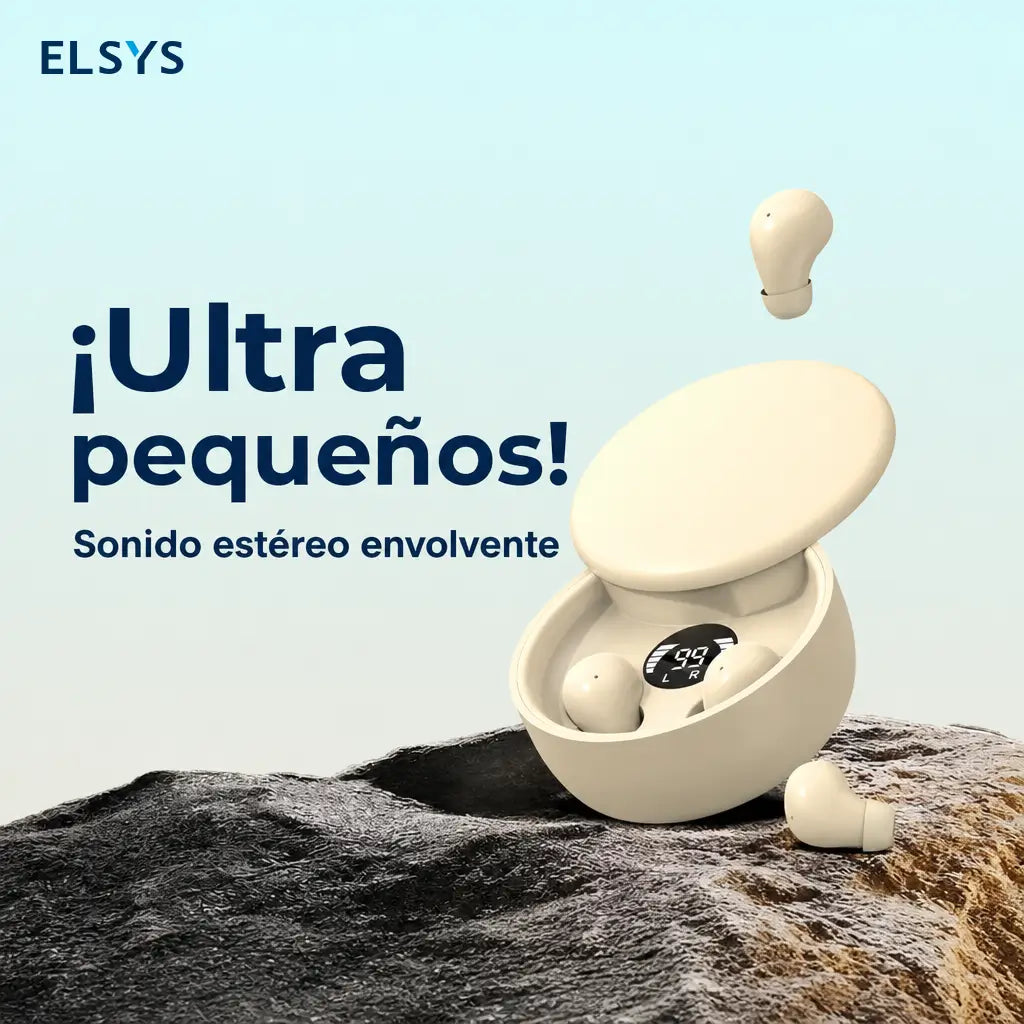 Audífonos Bluetooth 5.4 mini invisibles con cancelación de ruido para dormir, trabajar, jugar y escuchar música sin presión en el oído todo el día