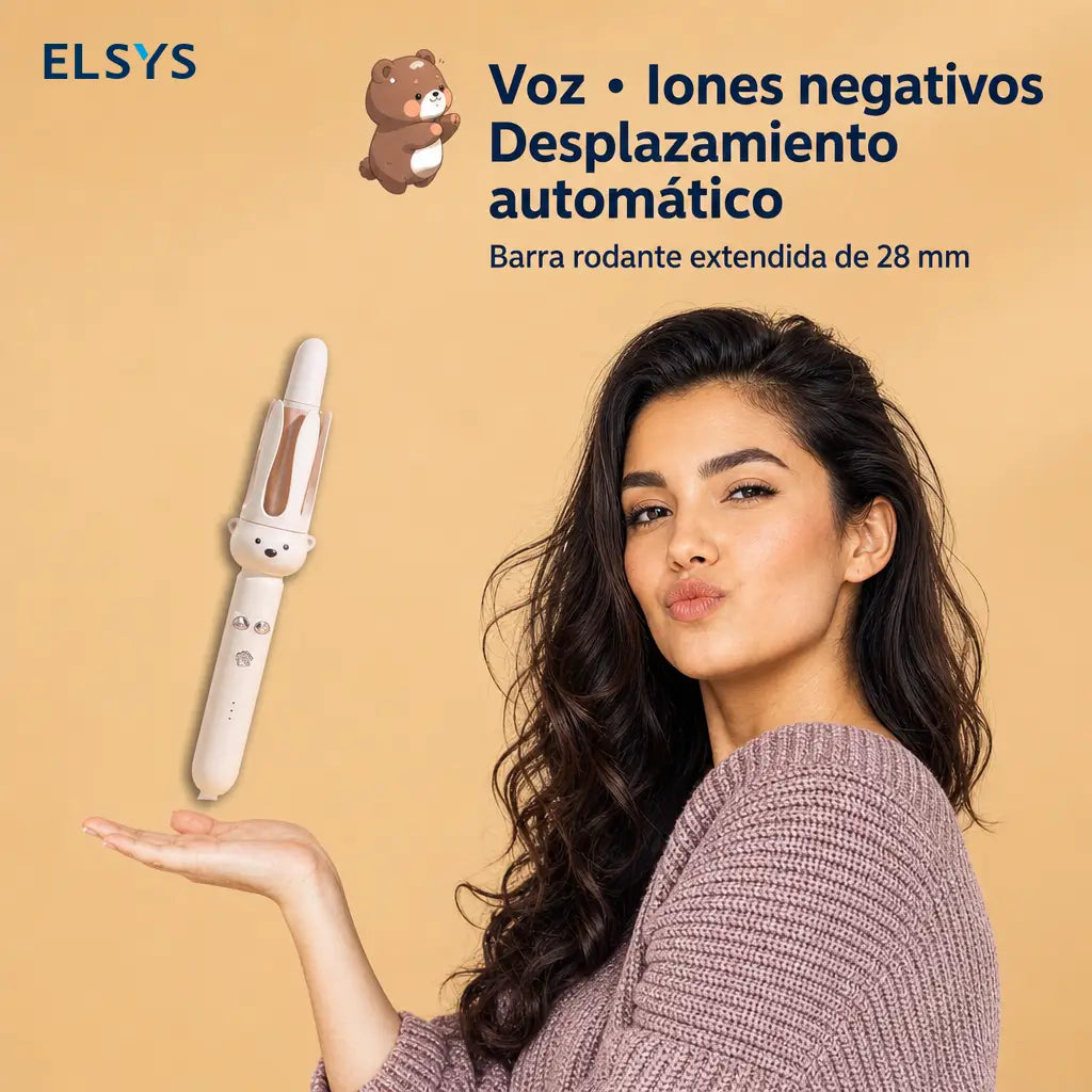 Rizador automático de cabello 32 mm con iones negativos y calentamiento rápido para ondas suaves fáciles en casa diarias