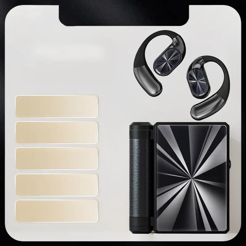Audífonos Inalámbricos Bluetooth de Oído Abierto, Bajos Potentes de 14.2mm con ENC, 100H de Batería, Auriculares Deportivos IPX5 Resistentes al Agua y al Sudor, Compatibles con iPhone y Android, Ideales para Deporte y Estudio
