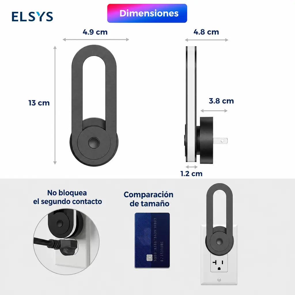 Lámpara nocturna LED RGB enchufable con sensor automático, dos modos de luz y giro 180° para recámara, sala gamer o buró