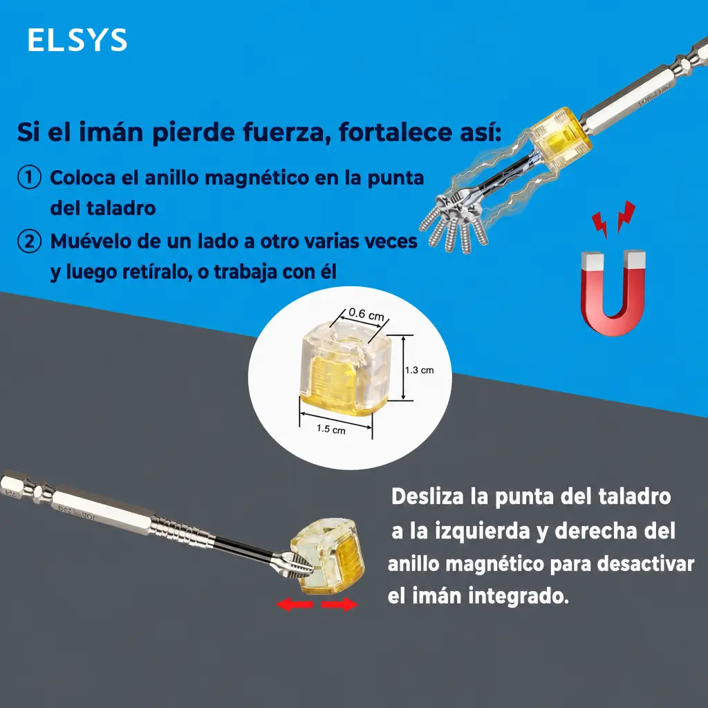 Juego de puntas PH2 magnéticas de acero S2 para taladro, antideslizantes y resistentes a impacto