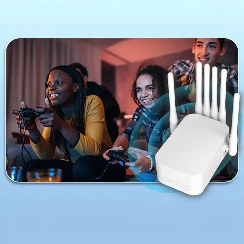 Extensor de Rango WiFi 2.4GHz, Repetidor Inalámbrico con Ethernet 300Mbps, Amplificador de Señal para Hogar Cobertura 550 m² para 50 Dispositivos