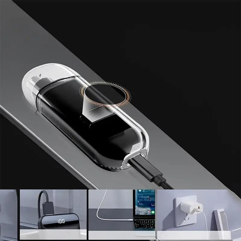 Recortador de Vellos para Nariz y Oídos para Hombre y Mujer, Rasuradora Recargable para Cejas y Vello Facial con Pantalla LED, Impermeable IPX7, Cuchillas de Doble Filo, Diseño Compacto y Seguro