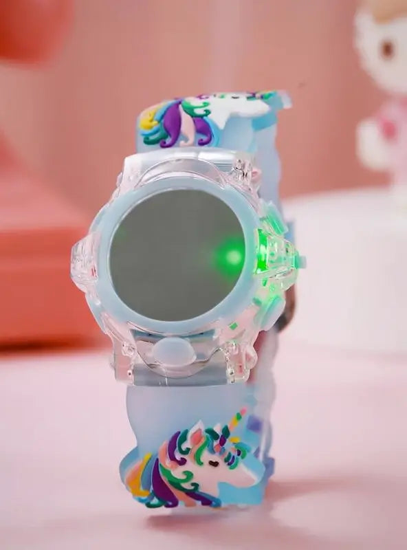 Reloj Digital con Patrón de Dinosaurio Animado para Niños, Reloj Luminoso a la Moda, Accesorio Infantil Ideal para Regalo de Cumpleaños