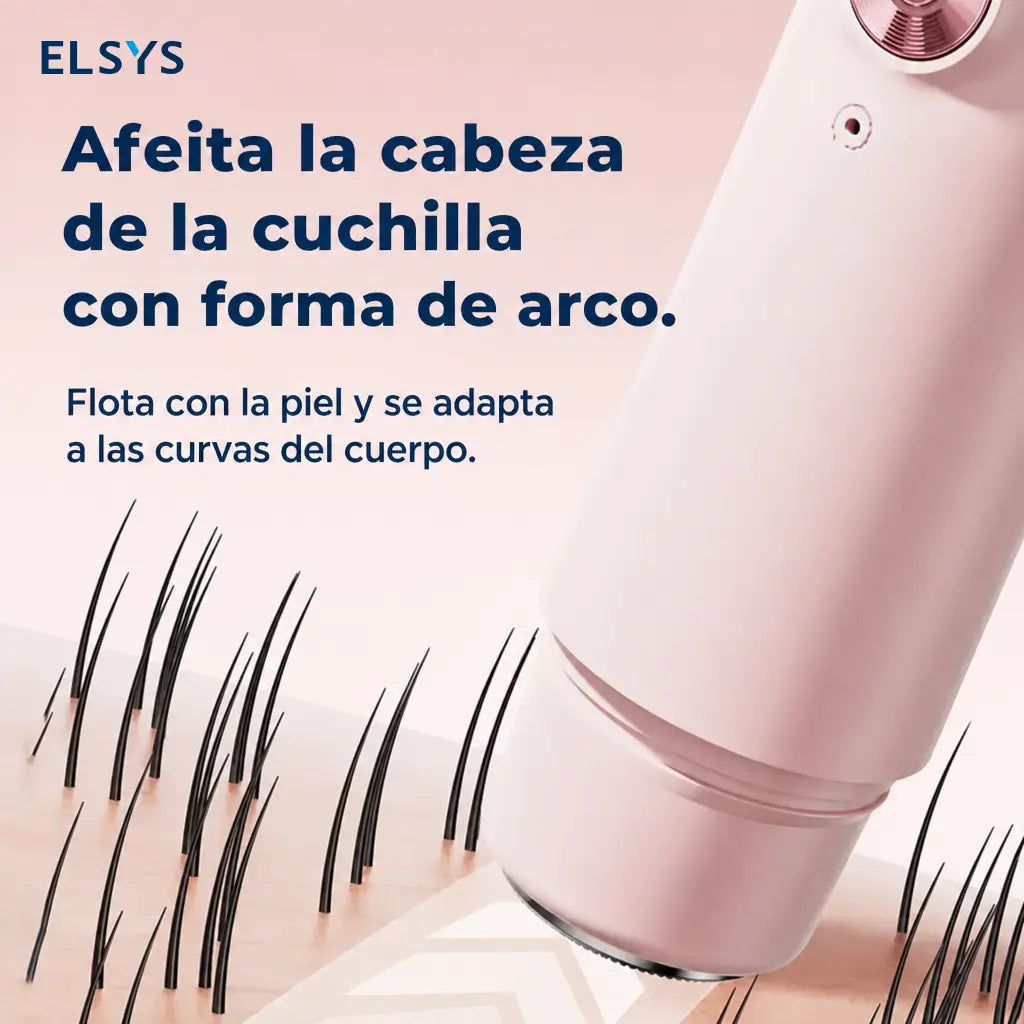 Afeitadora eléctrica 2 en 1 recargable USB con doble cabezal para depilación suave de rostro, piernas y zona bikini en casa