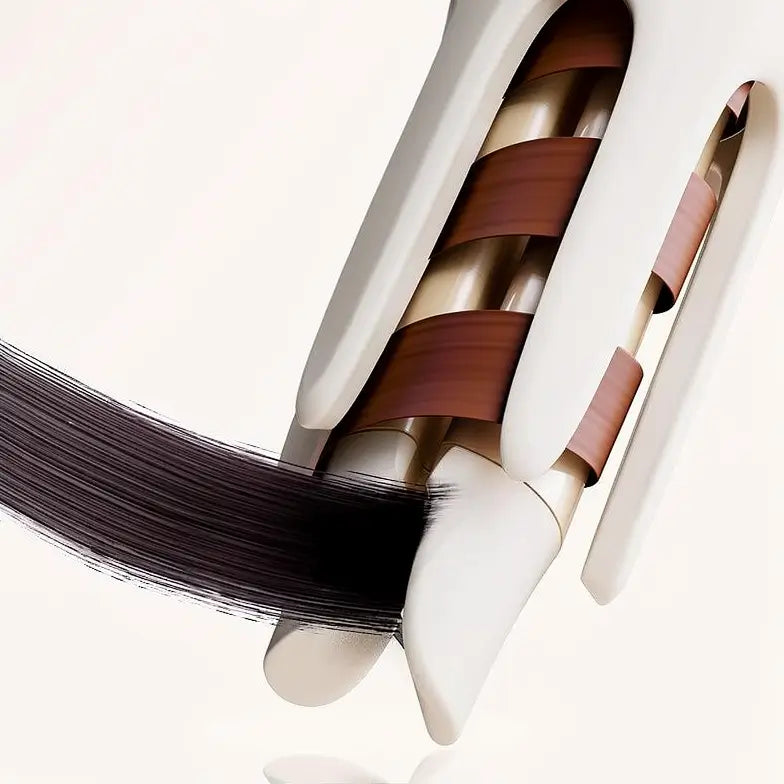Rizador de Cabello Automático Profesional, Tenaza Eléctrica de 32 mm para Peinado Rápido, Tubo Rizador Automático con 3 Niveles de Temperatura y Doble Voltaje, Diseño Antiquemaduras