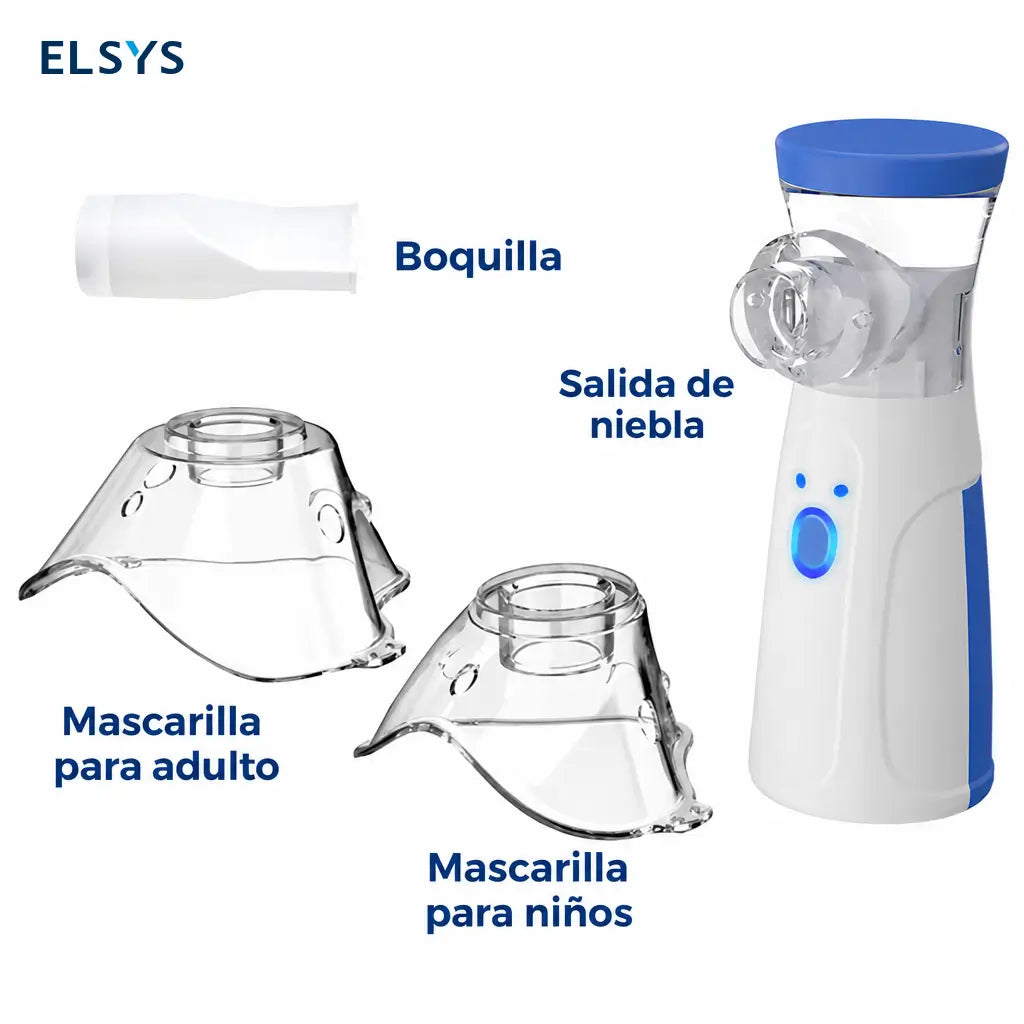 Nebulizador portátil USB con partículas micrométricas, pantalla táctil y función autolimpieza para uso familiar en casa u oficina