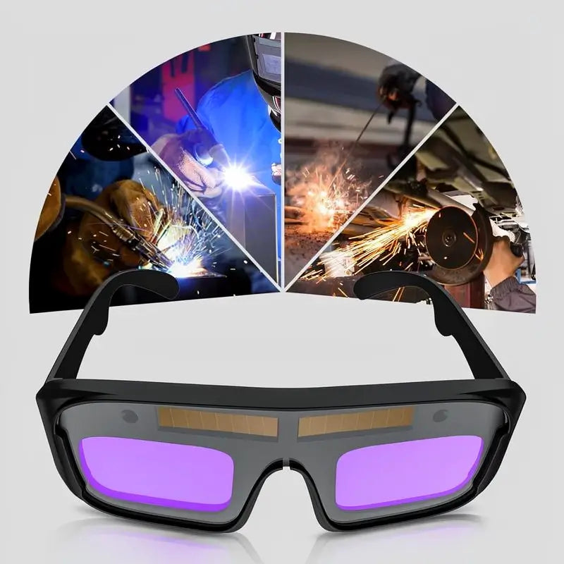 Goggles de Soldadura con Oscurecimiento Automático | Protección UV/IR y Reacción de 1/25,000s - Careta para TIG/MIG/ARC con Lente Claro