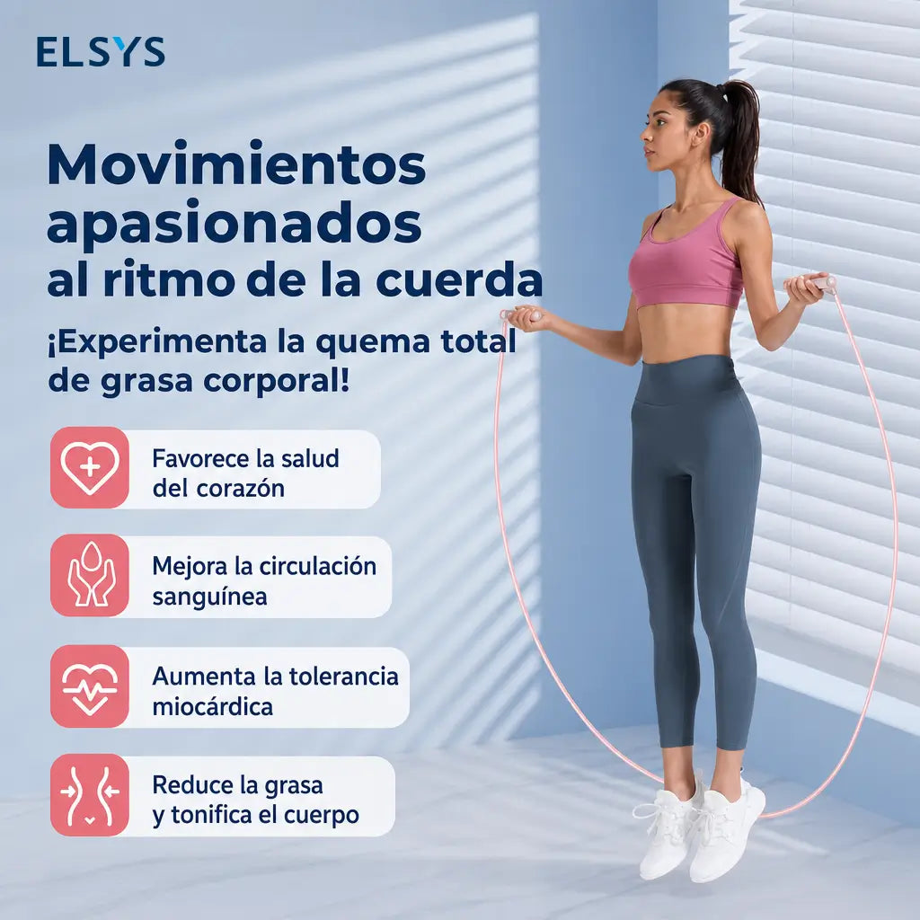 Cuerda para saltar 2 en 1 sin cable con contador LCD, ajustable para cardio, box, crossfit y entrenamientos en casa diarios