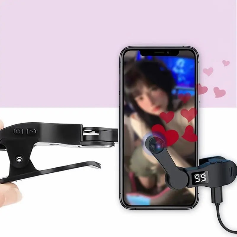 Soporte para Celular con Clic Automático USB | Base Giratoria 180° Anti-Fatiga para Oficina y Selfies | Asistente de Escritorio Portátil