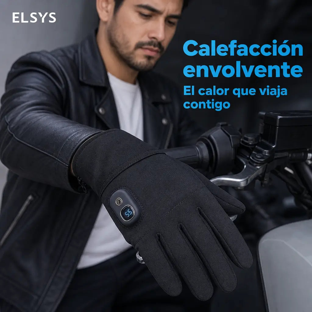 Guantes térmicos recargables con pantalla digital y 5 niveles de calor para ciclismo y actividades al aire libre en clima frío diario