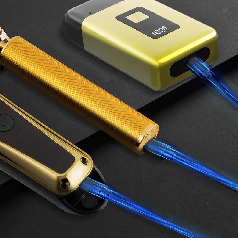 Kit Profesional de Máquina Cortadora de Cabello y Recortadora para Hombre Recargable USB, Set de Barbería con Pantalla LCD y Cuchilla Ajustable