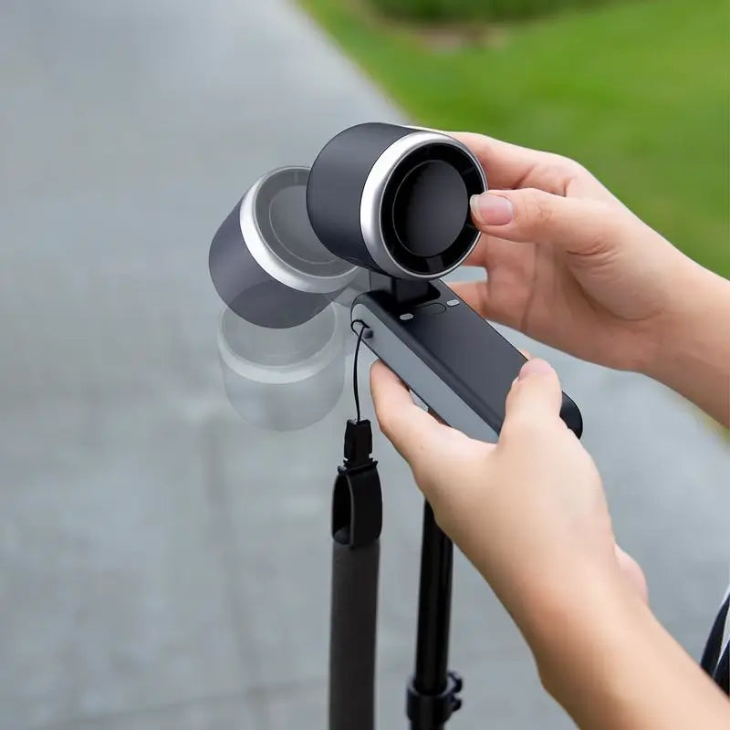 Ventilador Turbo Portátil de Mano, 5 Velocidades, Batería de 4000mAh, Hasta 10 Horas de Uso, Mini Ventilador Recargable 3 en 1 con Tecnología Air Turbo para Viajes y Actividades al Aire Libre
