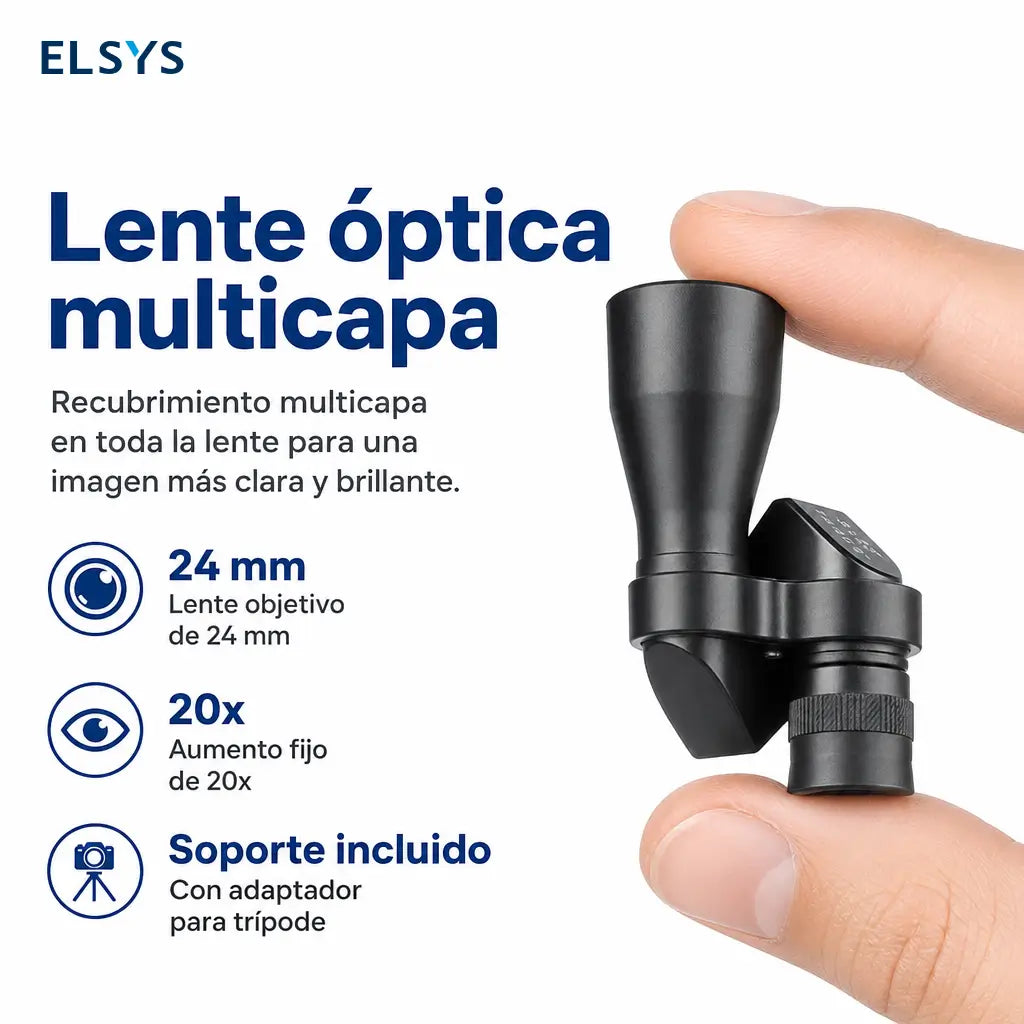 Monocular compacto 20x con prisma BAK 4 y lente FMC para camping, pesca, conciertos y observación al aire libre en tus salidas