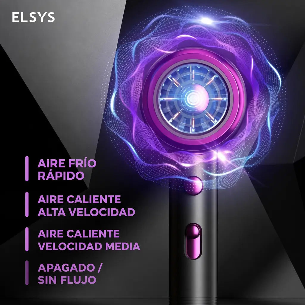 Secadora de cabello compacta G2 con tecnología iónica, aire frío rápido y accesorios para alisar, definir rizos y reducir frizz