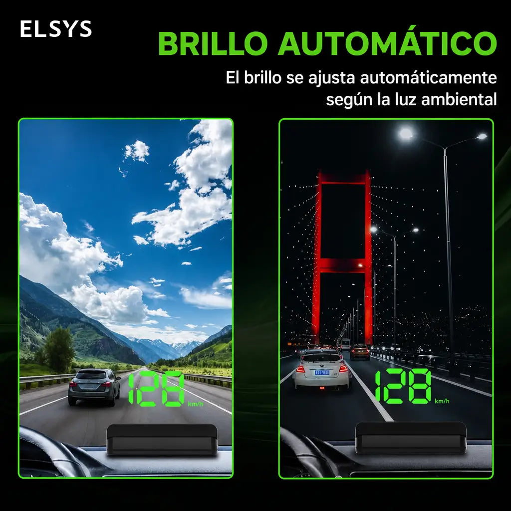 Velocímetro digital HUD GPS K1 con brillo automático y proyección en parabrisas para autos, camionetas, motos y lectura clara en carretera