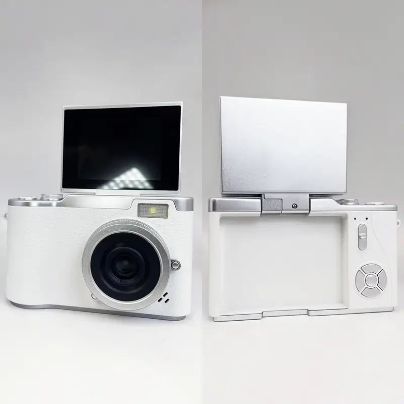 Cámara Digital Retro CCD para Estudiantes, Pantalla Plegable 1080P, Mini Cámara Fotográfica con Juegos y Filtros, Zoom Digital