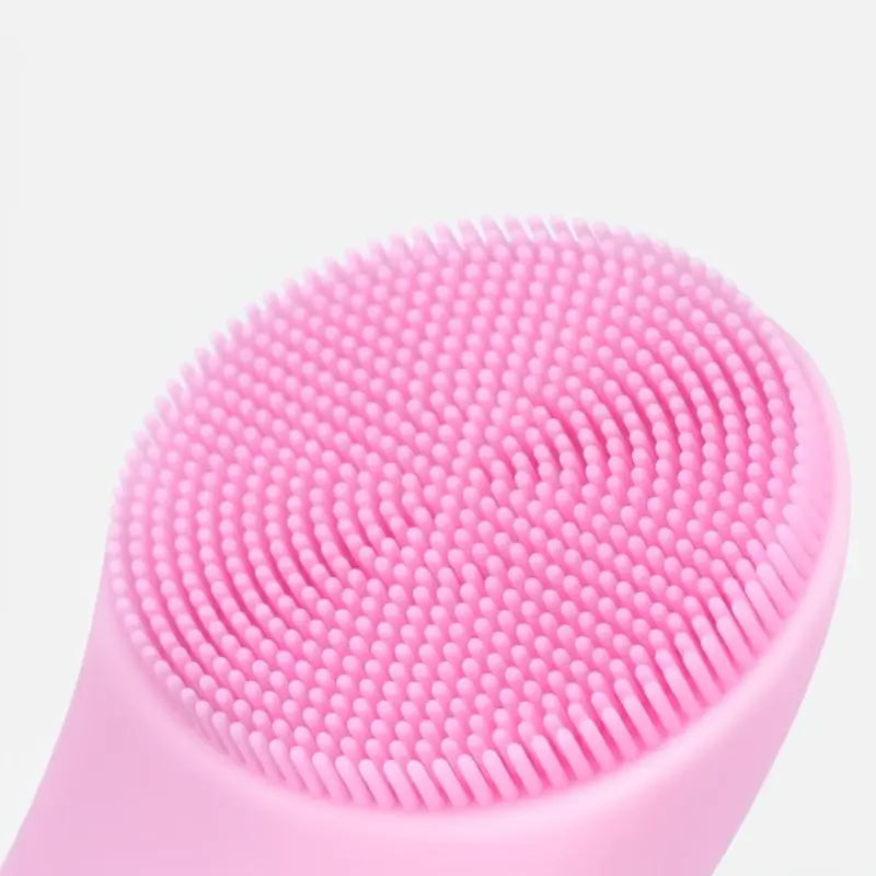 Cepillo Limpiador Facial Térmico y Vibratorio con Masajeador, Limpiador Eléctrico de Silicona para Mujer y Hombre, Limpieza Profunda y Exfoliación Suave (Rosa)