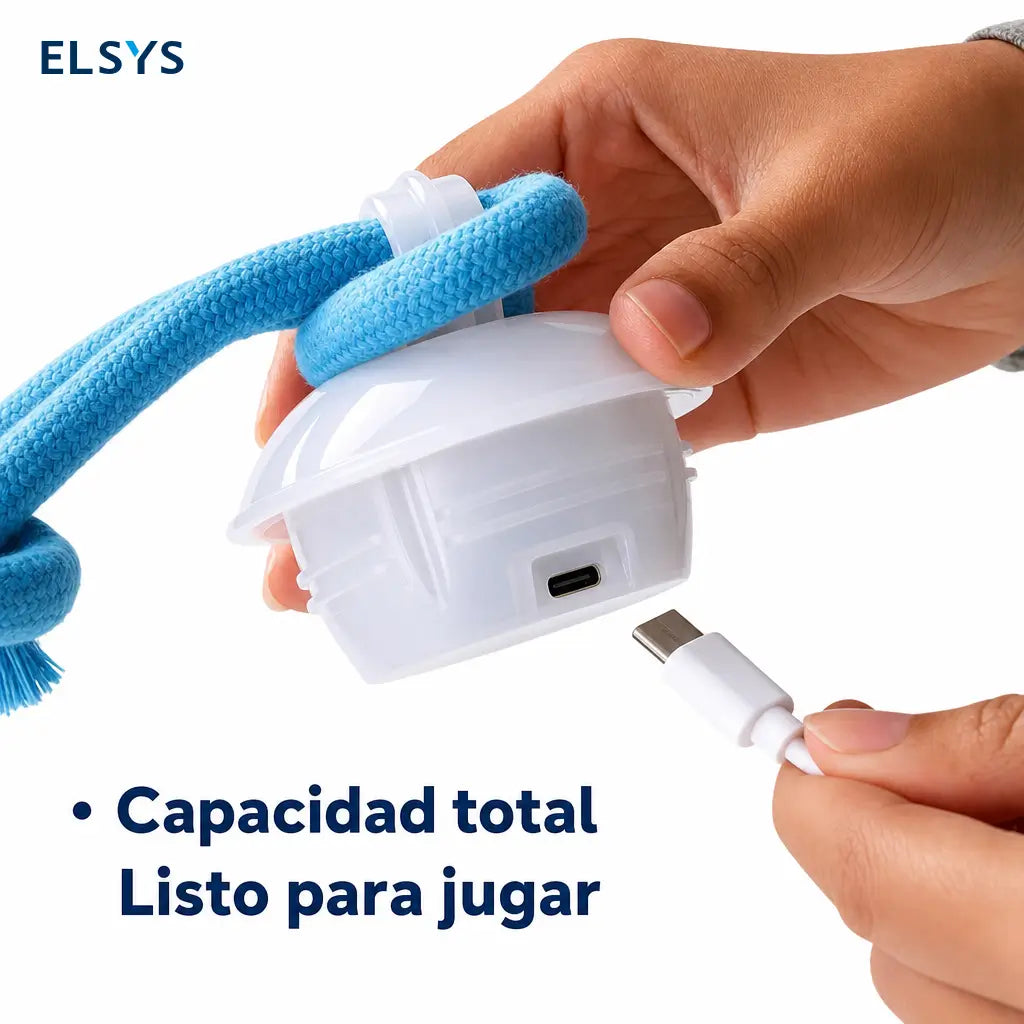 Pelota interactiva recargable para mascotas con movimiento automático y sonido, ideal para juego diario de perros pequeños y gatos en casa