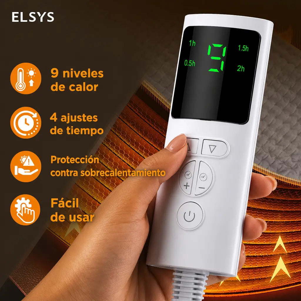 Cinturón térmico eléctrico para cintura con 4 temporizadores y protección contra sobrecalentamiento, ideal para abdomen, espalda, piernas y hombros