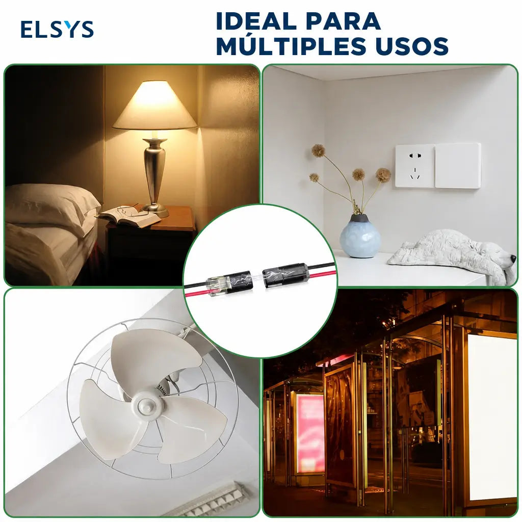 Conectores rápidos de 2 pines para tiras LED de bajo voltaje, con broche seguro para cableado DIY en auto y hogar