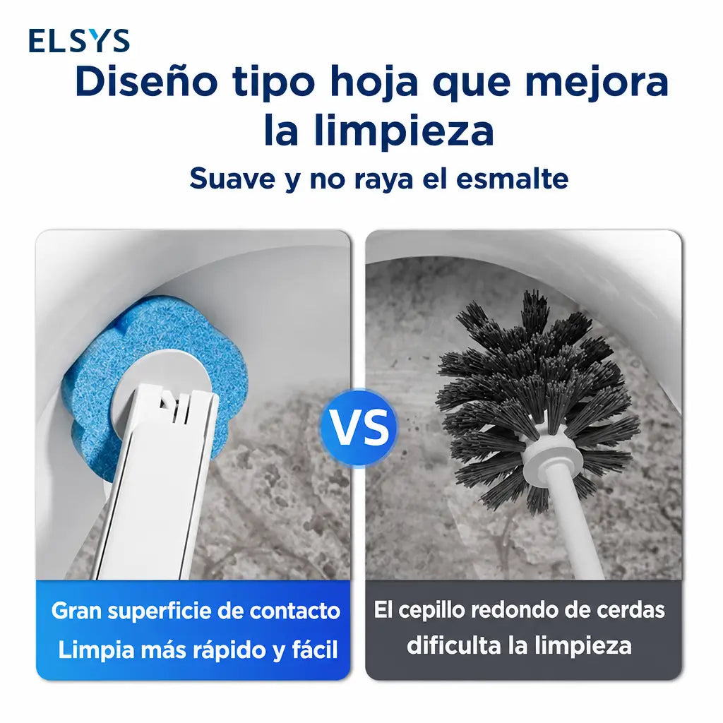 Cepillo desechable para baño con 24 repuestos aromáticos y soporte de pared para limpiar WC, lavabo, tina y mingitorio sin tocar cabezal