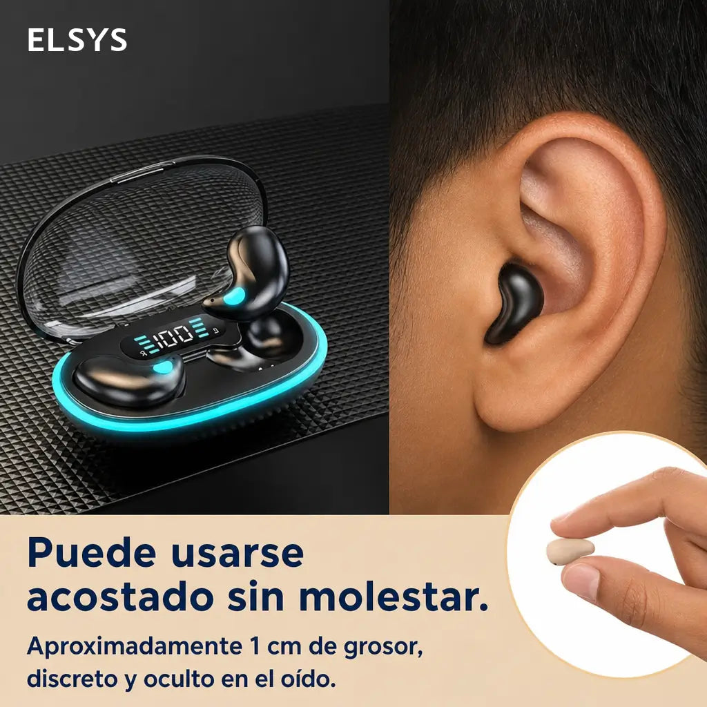 Audífonos Bluetooth 5.3 inalámbricos compactos con micrófono y aislamiento de ruido para llamadas, ejercicio y home office en celular y computadora
