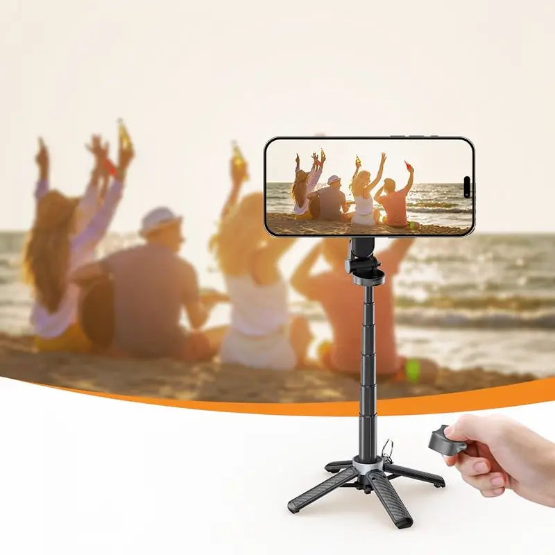 Bastón para Selfie Magnético Mini 4 en 1 con Rotación de 360°, Control Bluetooth Inalámbrico y Extensión de 38 cm - Soporte Magnético para Celular para Vlogging y Fotografía
