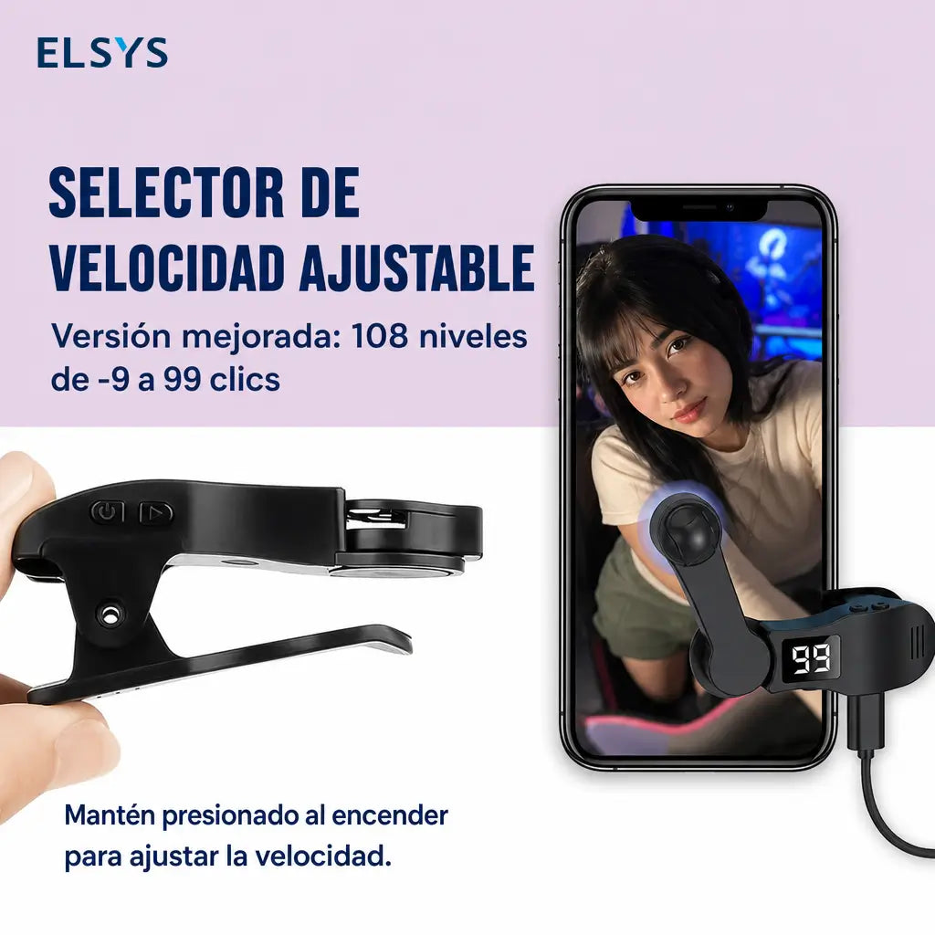 Soporte USB para celular con auto toque, rotación 180° y hasta 99 clics por minuto para juegos y transmisiones en vivo cómodas