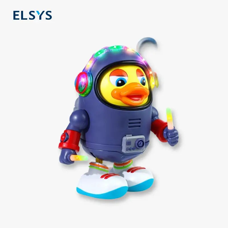 Pato Astronauta Bailarín Musical para Niños con Luces LED, Juguete Interactivo Caminante Regalo de Navidad para Todas las Edades