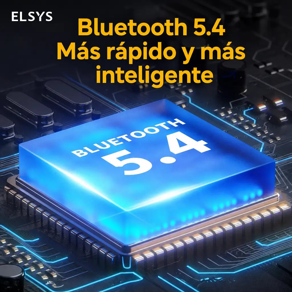 Audífonos deportivos open-ear Bluetooth 5.4 resistentes al sudor, con batería de 8 horas y ajuste seguro para correr diario