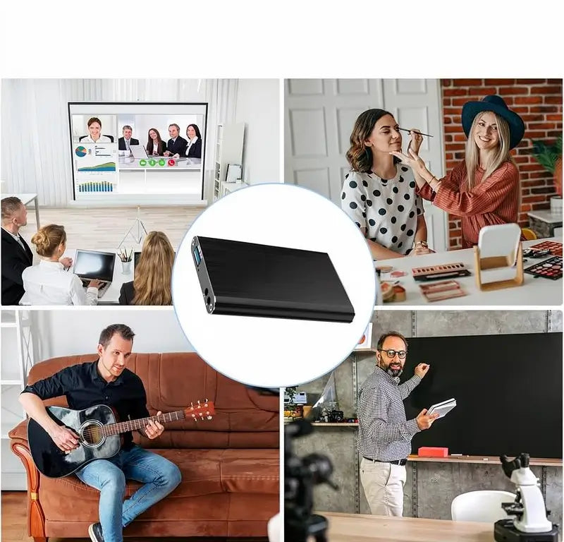 Tarjeta de Captura de Audio y Video con Micrófono, Salida HDMI 4K, Grabadora de Video 1080p 60fps para Gaming, Transmisión en Vivo y Videoconferencias, Compatible con Consolas, Cámaras y Accesorios de PC
