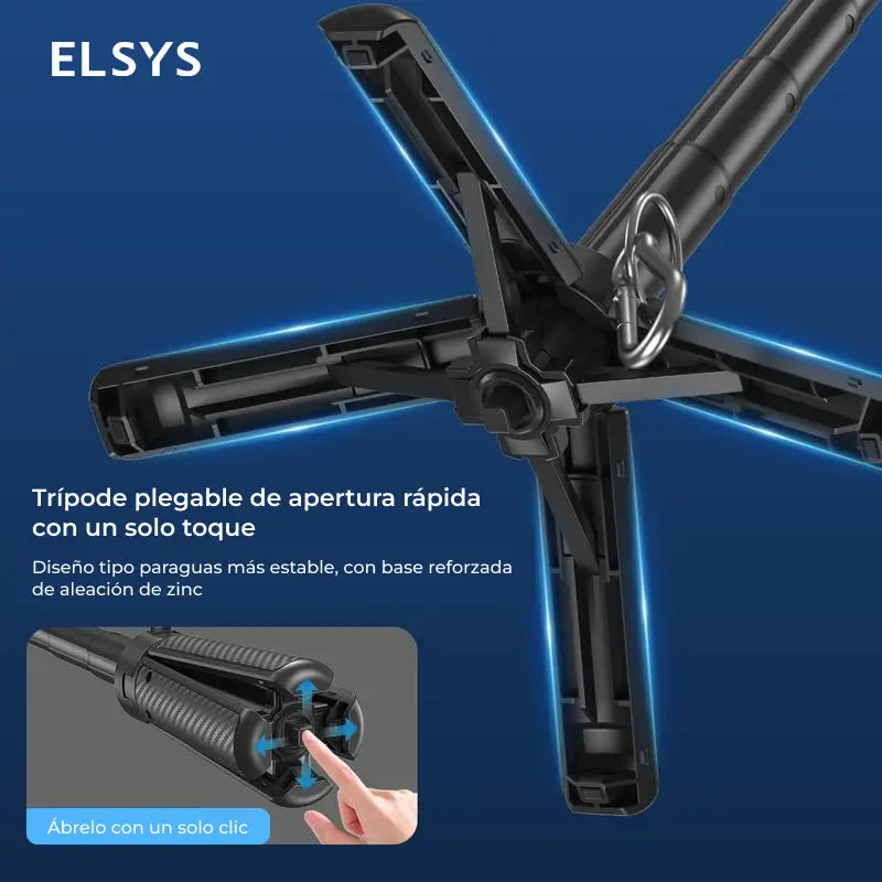Mini selfie stick 4 en 1 con tripié Bluetooth, giro 360° y control remoto para selfies, vlogs, videollamadas y fotos en cualquier lugar