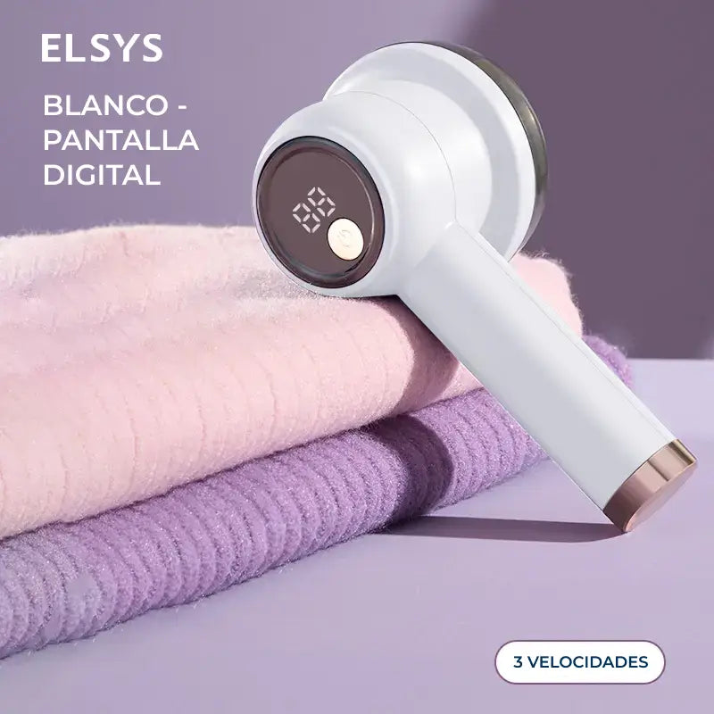 Removedor de pelusa eléctrico recargable con 3 velocidades, pantalla LED y cuchillas de 6 hojas para ropa, suéteres, muebles y tapicería