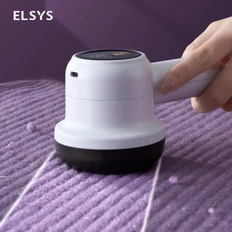 Removedor de pelusa eléctrico recargable con 3 velocidades, pantalla LED y cuchillas de 6 hojas para ropa, suéteres, muebles y tapicería